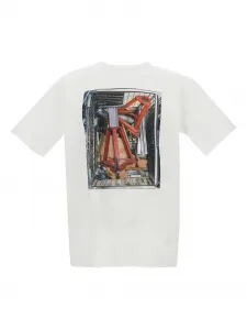 Футболка с графическим принтом Junya Watanabe Man, белый