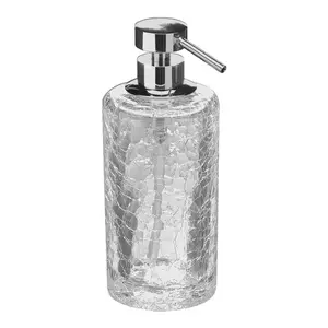 Цилиндрический дозатор мыла Windisch из треснувшего стекла, хром