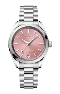 Часы Omega Seamaster aqua terra co-axial master chronometer с белым золотом 34 мм