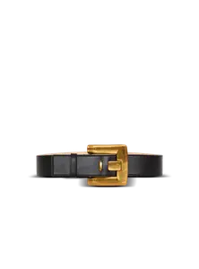 Кожаный ремень Anthem из телячьей кожи Balmain, черный