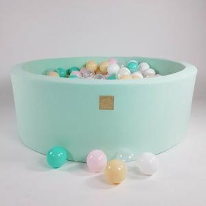 Сухой бассейн 90х30 см с 200 шариками ВЫБИРАЙТЕ ЦВЕТА MeowBaby мятный