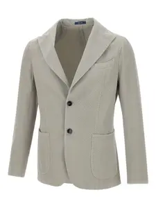 Жакет Camaldoli в рубчик с лацканами-пиками Marchesani, серый