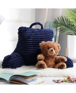 Вырезанная плюшевая полосатая подушка для чтения с коллекцией оружия Nestl, синий