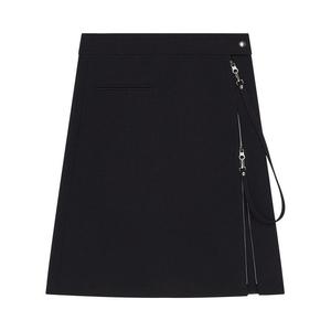 Юбка Courrèges Zipped Heritage Crepe Skirt, Black