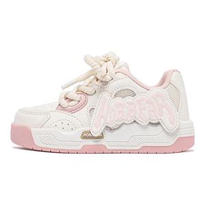 Низкие детские скейтбординговые кроссовки Kids' HOBIBEAR, бежево-черные