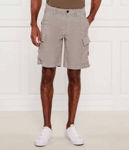 Льняные шорты sisla-9-cargo Relaxed fit Boss Orange, серый