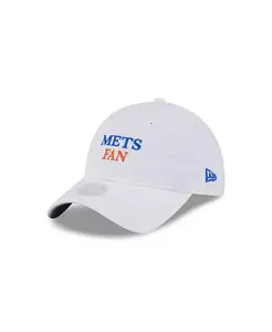 Женская белая кепка болельщика команды New York Mets 9TWENTY с регулируемой длиной New Era