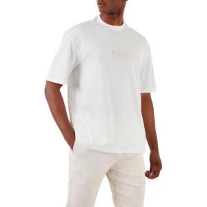 Футболка с принтом логотипа ARMANI EXCHANGE, экрю