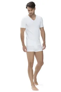 Майка Mey "СУХОЙ ХЛОПОК", с V-образным вырезом и полурукавами, белый