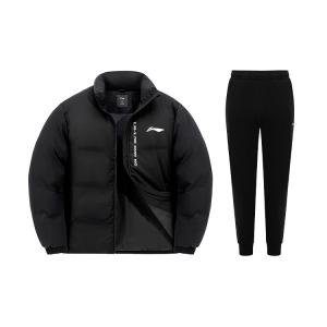 LiNing Повседневная спортивная одежда унисекс, set (черный top+черный bottom)