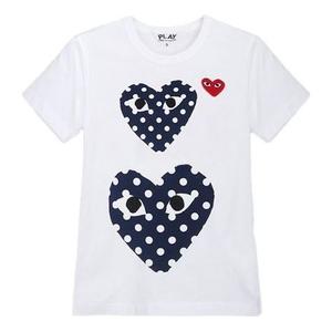 Футболка polka dots printing short sleeve 'white' Comme Des Garcons Play, белый