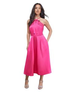 Женское миди платье для выпускного вечера с кружевной отделкой Oasis, Magenta