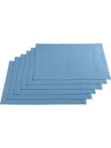 Redbest  Набор хлопковых салфеток под тарелки, 6 штук, цвет «Сиэтл», светло-голубой