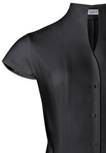 Блузка на пуговицах LEICHT TAILLIERT SOFT KELCHKRAGEN KURZARM Vincenzo Boretti, черный