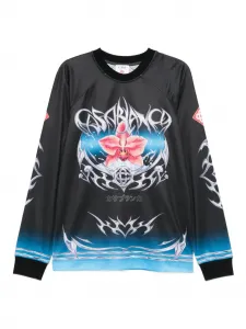 Спортивный топ с принтом Casablanca, черный