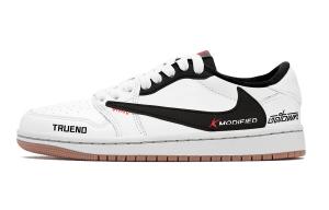 Jordan Трэвис Скотт X Air 1 винтажные баскетбольные кроссовки унисекс лоу-топ Black