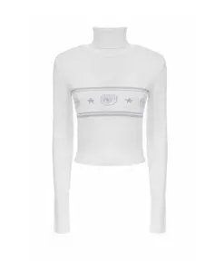 Свитер с высоким воротником Chiara Ferragni Collection, белый