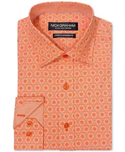 Мужская рубашка с шестиугольной звездой Nick Graham, оранжевый
