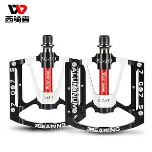 Велосипедные педали WestBiking из алюминиевого сплава универсальные с подшипниками, черный