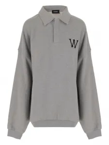 Рубашка-поло с логотипом We11done, серый