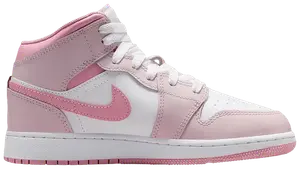 Кроссовки Air Jordan 1 Mid GS, розовый