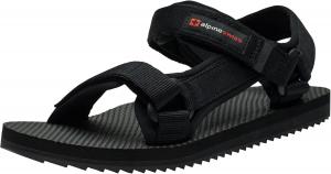 Спортивные сандалии для мужчин Alpine Swiss Reid | Открытые уличные кроссовки для ходьбы | Регулируемые ремешки | Амортизирующая стелька из EVA с поддержкой свода | Прочные и стильные летние сандалии для комфорта, черный