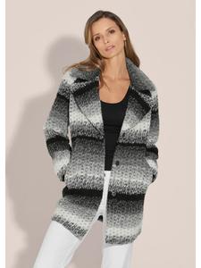 MADELEINE Длинная куртка из фактурной ткани черного/многоцветного цвета