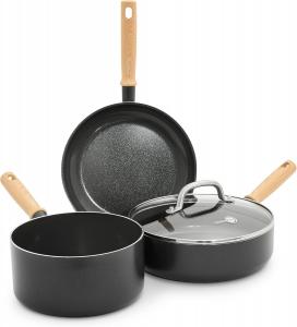Набор посуды для приготовления GreenPan Hudson Healthy Ceramic с антипригарным покрытием, 4 предмета, черный