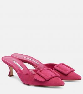 Майсейл замшевые мюли Manolo Blahnik, 6532 Dpnk