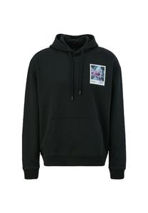 Толстовка мужская, на шнурке, с карманом-кенгуру QS, цвет Grey Black