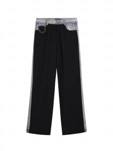 Desigual Широкие брюки со складками спереди в черном цвете