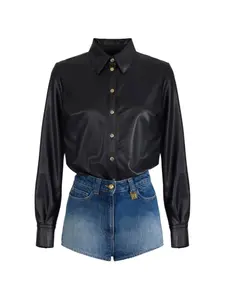 Джинсовый комбинезон Elisabetta Franchi, черный