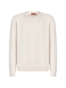 Фактурный свитер с круглым вырезом Missoni, бежевый