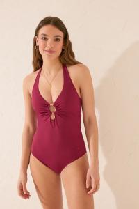 Цельный купальник Women'Secret, бордовый