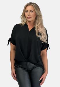 Блуза REGINA FASHION WRAP FRONT SHORT SLEEVE, Black