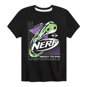 Футболка с принтом "Неудержимый футболист" для мальчиков 8-20 лет Nerf, черный