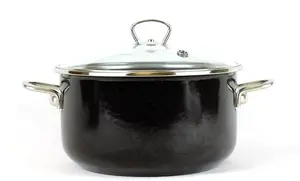 Эмалированная кастрюля BELIS/SFINX со стеклянной крышкой. SFINX PREMIUM 18 см, 2,2 л. Belis