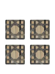 Набор epoch из четырех подставок, 10х10 см, Hestialiving, нейтральные цвета
