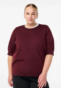 Базовая футболка flash fein mit kurzen ärmeln Zizzi, Winetasting