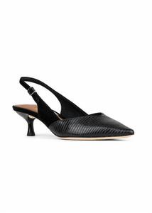 Женские туфли Sodashi Slingback Heel с черным принтом ящерицы Donald Pliner