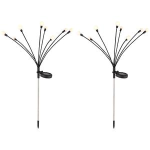 Комплект из 2 светодиодных уличных светильников из нержавеющей стали черного цвета Globo Lighting, черный