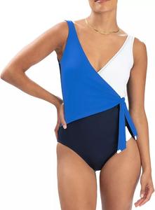 Женский однотонный купальник Dolfin с умеренным запахом спереди