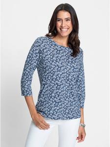 Рубашка с круглым вырезом в дымчато-синий принт WITT WEIDEN