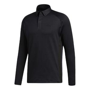 Футболка adidas Brushed Brushed Ls Pl Golf Sports Training Casual Long Sleeves polo Black, черный