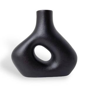 Ваза для цветов INDORE HOME Alberti, 7x21x22 см, черный