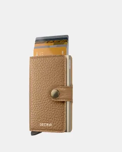 Кошелек для карт из кожи pebble капучино с защитой RFID Secrid, светло-коричневый