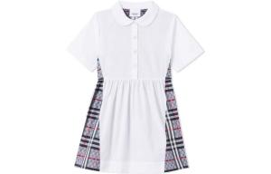 Детское платье Burberry Kids, цвет White
