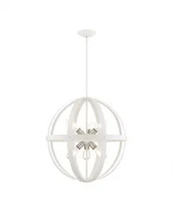 Подвесная люстра Stoneridge на 6 ламп Livex, white