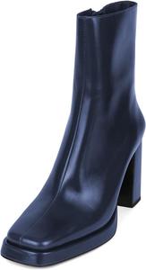 Женские ботильоны Maiyang с закрытым квадратным носком, платформой и каблуком-блоком, короткие ботинки с боковой молнией, классические повседневные обувь, размер 4-16 US, Navy