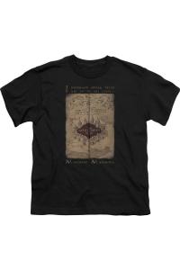 Футболка с коротким рукавом для детей "Карта мародеров" Harry Potter Gildan, черный